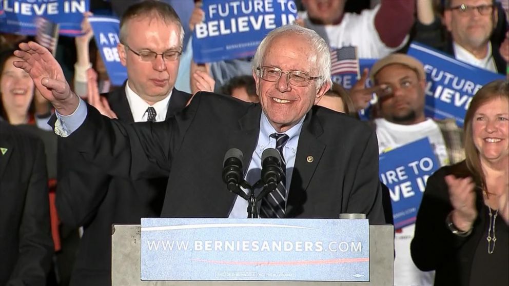 Video Highlights From Sanders Victory Speech After New Hampshire Primary Abc News 