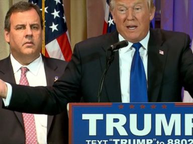 VIDEO: Chris Christie, standing alongside Donald Trump, sparks a Twitter craze on Super Tuesday.