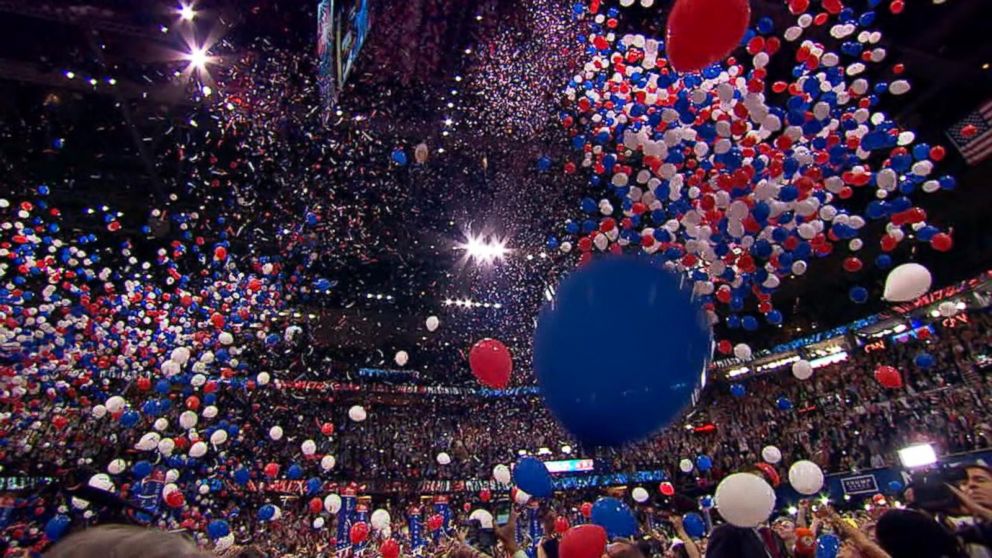 Balloons Fireworks Follow Trump s RNC Speech