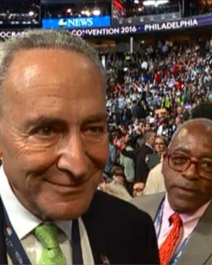 VIDEO: Sen. Chuck Schumer and NY Delegates React to Vice President Biden's Speech