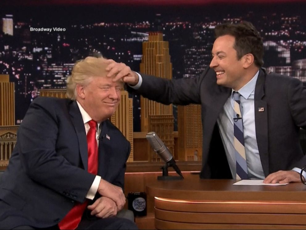 Trump Lets Jimmy Fallon Mess Up His Hair