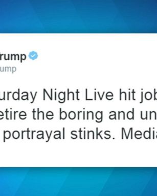 VIDEO: Donald Trump Tweets SNL Spoof Was A 'Hit Job'