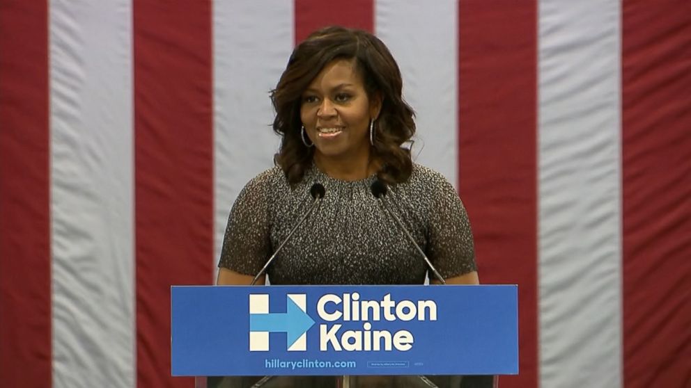 PHOTO: First lady Michelle Obama speaking in Phoenix, Arizona, Oct. 20, 2016. 