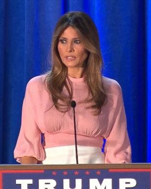 VIDEO: In her first solo campaign event of the 2016 presidential campaign, Melania Trump made a personal appeal for her husband's candidacy, making the case that "Make America Great Again" is much more than a slogan.