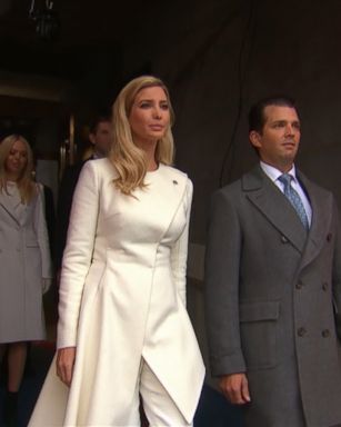 VIDEO: Ivanka and Donald Jr. led the family's procession to the inauguration stage.