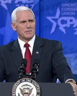 The vice president took jabs at the media tonight and while discussing health care, Pence told the crowd "America's Obamacare nightmare is about to end."