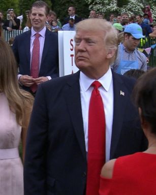 VIDEO: President Donald Trump weighed in on the tense situation with North Korea on the sidelines of the annual White House Easter egg roll today.