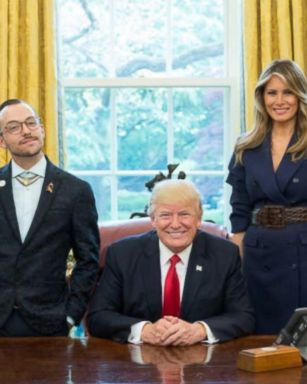 VIDEO: Teacher shows off LGBT pride in photo with Trump