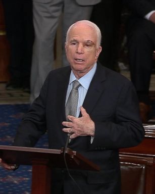 VIDEO: John McCain returns to Washington to cast crucial health care vote