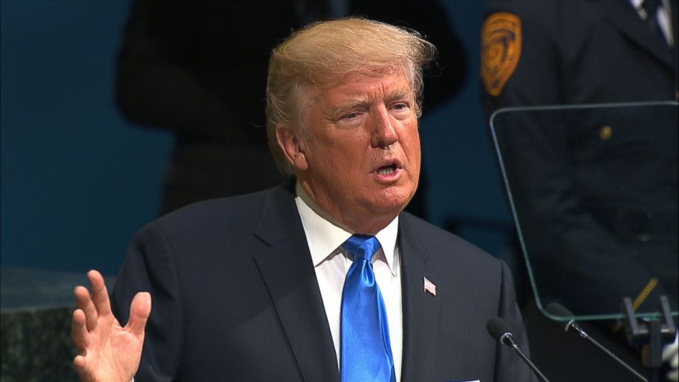 President Donald Trump slammed rocket man Kim Jong Un during his first speech to the United Nations this morning.