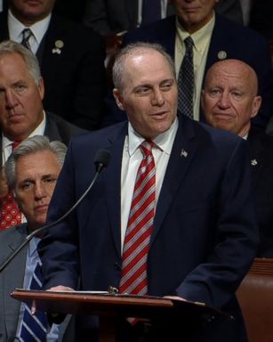 VIDEO: House Majority Whip Steve Scalise was met with applause on the floor of Congress after returning to work for the first time today since being shot during a congressional baseball game practice.