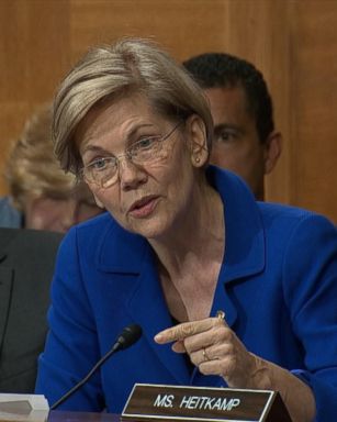 Democratic Sen. Elizabeth Warren grilled CEO Richard Smith today during testimony before the Senate Banking Committee.