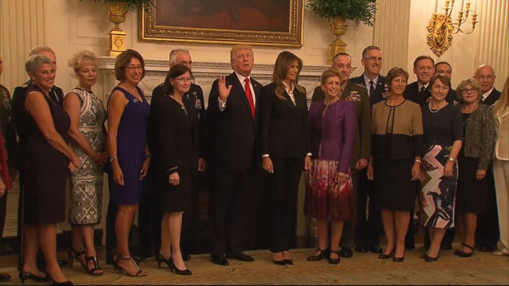 VIDEO: President Donald Trump made seemingly cryptic threatening remarks during a White House gathering of U.S. military leaders Thursday night, saying it represents "the calm before the storm."