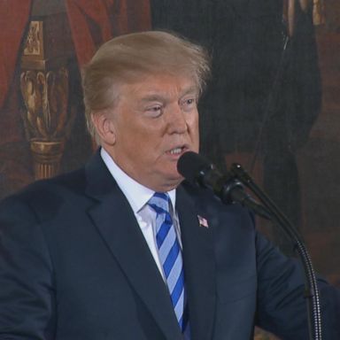 "I expect that these critical regulations will be finalized, Jeff [Sessions], very soon," President Trump said during the Medal of Valor ceremony today.