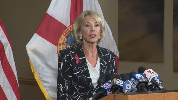 Education Secretary Betsy DeVos -- who just weeks ago suggested states have 