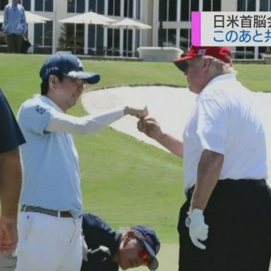 Trump says he and Japanese PM Abe built "an even deeper and better relationship" during a "quick round of golf" this morning in South Florida. 