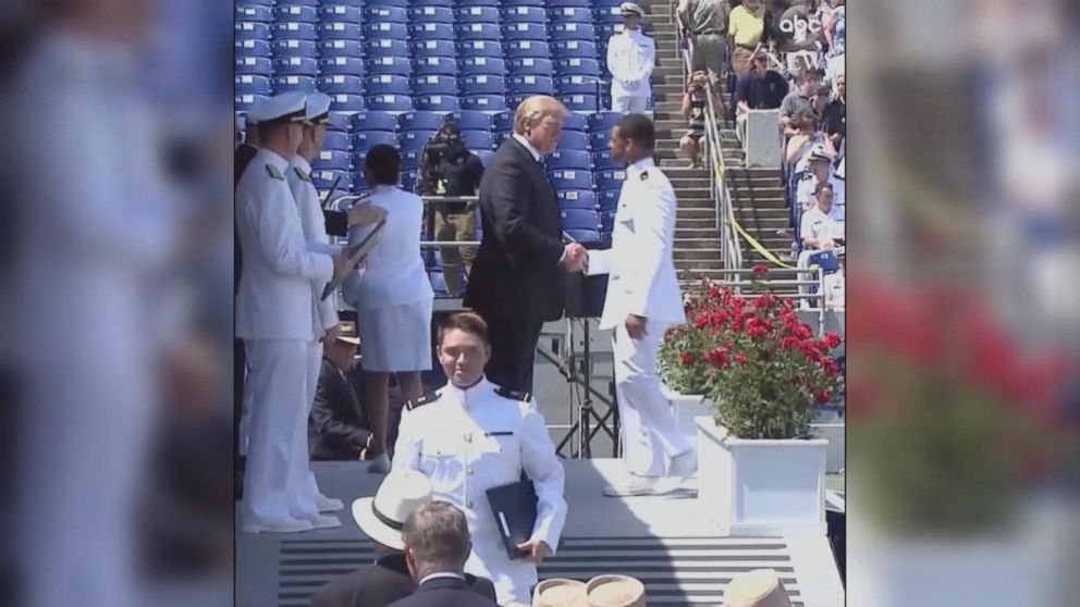 Trump Shakes All Naval Academy Graduates Hands Video Abc News