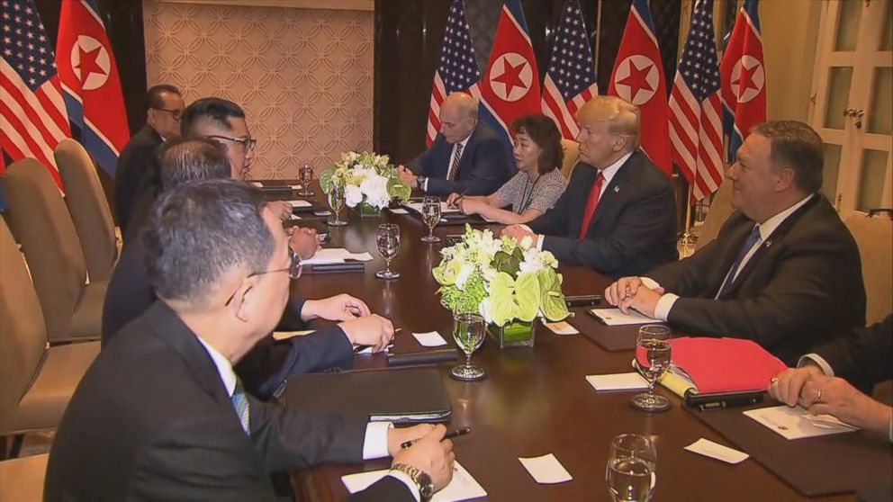 President Trump was joined by Sec. of State Pompeo, National Security Advisor John Bolton, and Chief of Staff John Kelly.