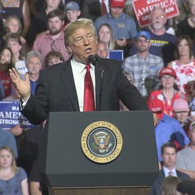 VIDEO: President Donald Trump fired up thousands of supporters at a campaign rally - taking on perhaps this fall's most-endangered Senate Democrat incumbent, Sen. Jon Tester.