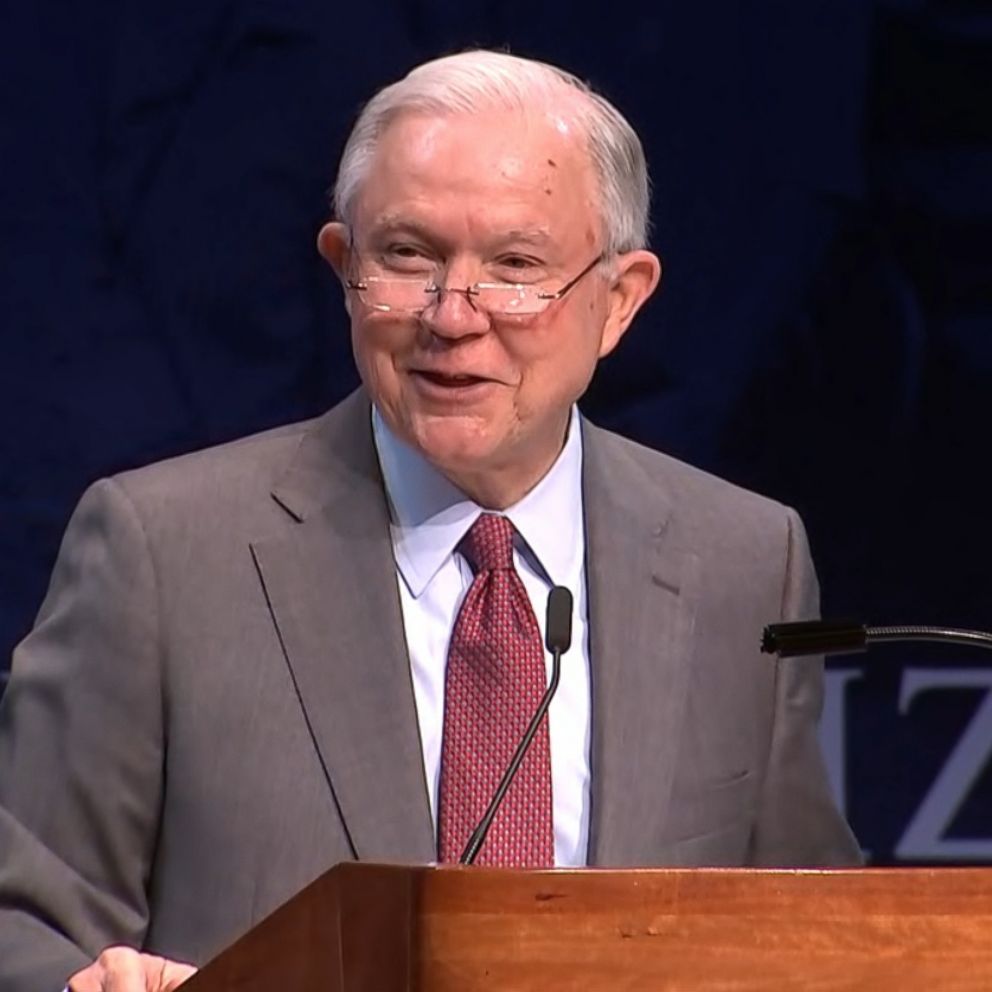 Attorney General Jeff Sessions Says Lock Her Up At High School Leadership Event Abc News