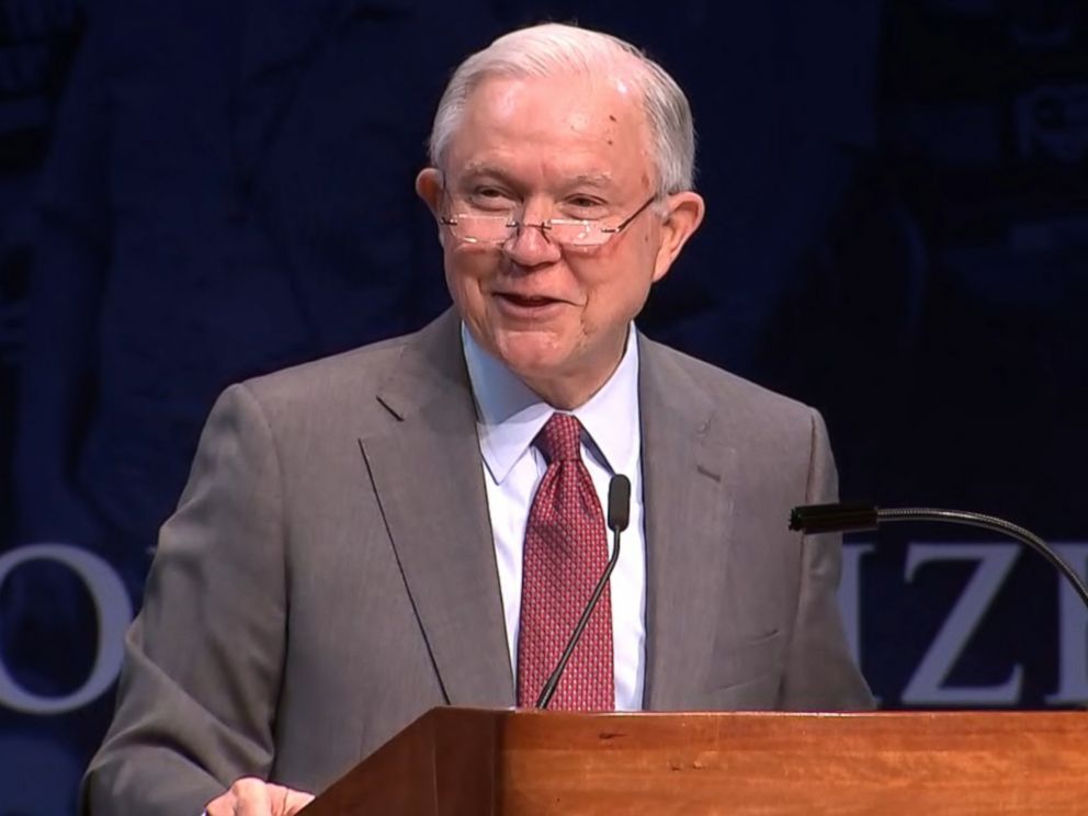 Attorney General Jeff Sessions Says Lock Her Up At High School Leadership Event Abc News