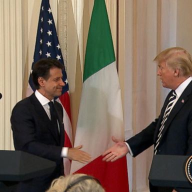 VIDEO: The Briefing Room: Trump meets with Italian prime minister amid trade tensions with Europe 