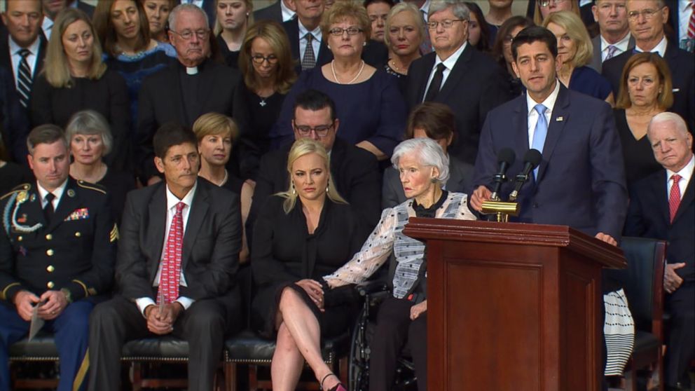 Paul Ryan Tells Mccain Family We Share Your Anguish In Losing This Great Man Video Abc News