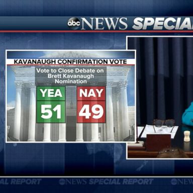 Debate has ended on President Trump's Supreme Court pick, with the final vote count at 51 to 49.