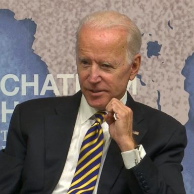 "Not a single one of them has a worse understanding of foreign policy than Trump," former Vice President Joe Biden said during an event in London.