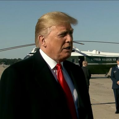 "It certainly looks that way to me," Trump said as he departed from Joint Base Andrews.