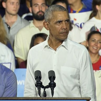 The former president was in Florida for gubernatorial candidate Andrew Gillum and Senate incumbent Bill Nelson.