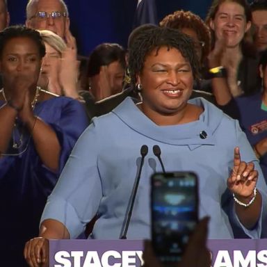 VIDEO: Stacey Abrams gives an enthusiastic speech and stays in the race