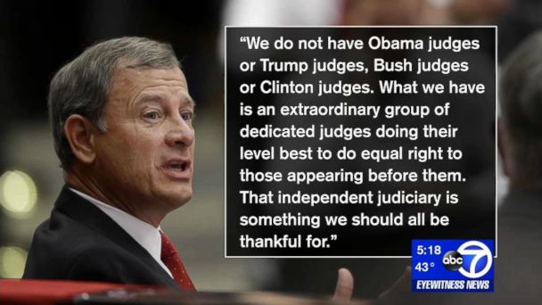 Video Chief Justice John Roberts defends independence of judiciary ...