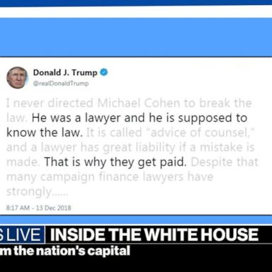 VIDEO: President Trump reacts to Michael Cohen sentencing on Twitter