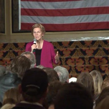 VIDEO: Sen. Elizabeth Warren addressed the president's comments about her Native American heritage head-on during a speech in Sioux City, Iowa, Saturday, alluding to the strategy she could use to take Trump on in the 2020 presidential race.