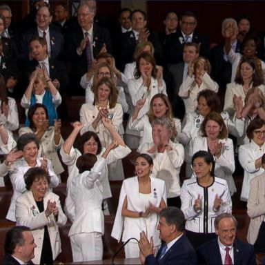 VIDEO: Democratic women give Trump standing ovation