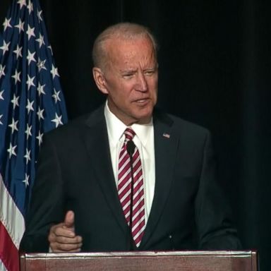 VIDEO: Former Vice President Joe Biden remains tight-lipped as the pool of Democratic candidates grows.