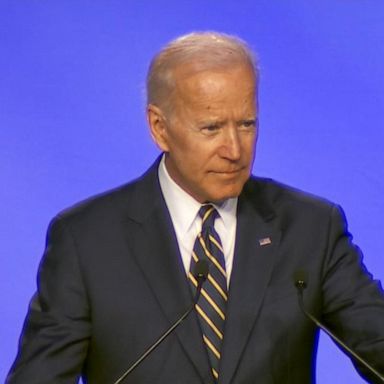 VIDEO: Biden brushes off accusations with joke about 'permission' to hug union president