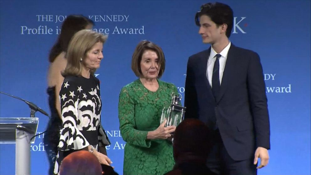 Nancy Pelosi gets JFK Profile in Courage Award Video - ABC News