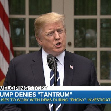 VIDEO: President Trump denies having a tantrum during infrastructure meeting