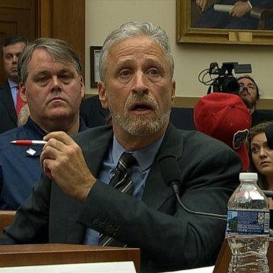 PHOTO: Emotional testimony from Jon Stewart left the room on their feet as he detailed his frustrations.