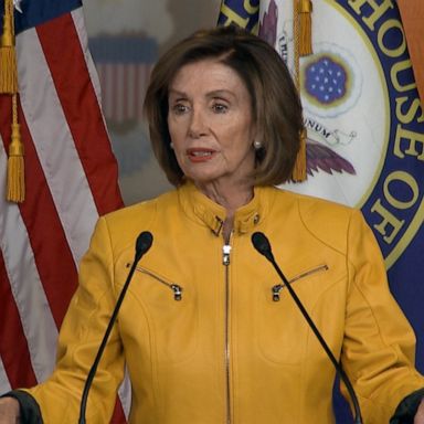 Nancy Pelosi said for President Donald Trump to "be so cavalier" as to "say he would invite foreign intervention ... that's an assault on our democracy." 