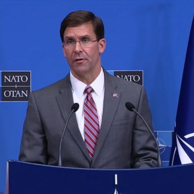 PHOTO: Acting Defense Secretary Mark Esper urged European allies to publicly condemn Iran's actions and join the U.S. in protecting the Strait of Hormuz.