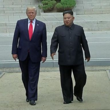 VIDEO: Trump becomes 1st sitting president to visit North Korea