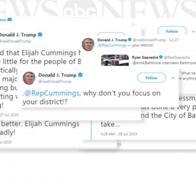 VIDEO: Trump goes on Twitter frenzy attacking Rep. Elijah Cummings and city of Baltimore