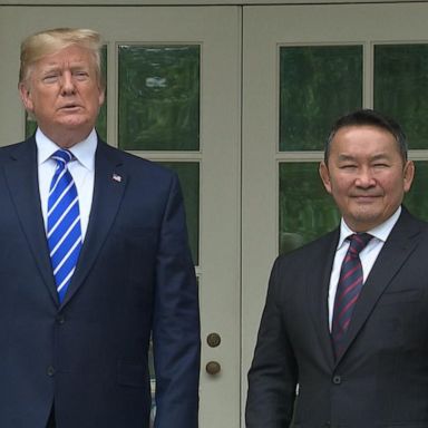 PHOTO: The remark was made as he stood alongside Mongolian President H.E. Khaltmaagiin Battulga in the Rose Garden Wednesday.