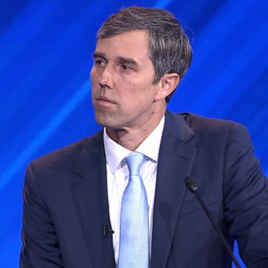 PHOTO: Four candidates made a point of offering kind words to rival Beto O’Rourke for his handling of the mass shooting last month at a Walmart in his home town of El Paso, Texas.