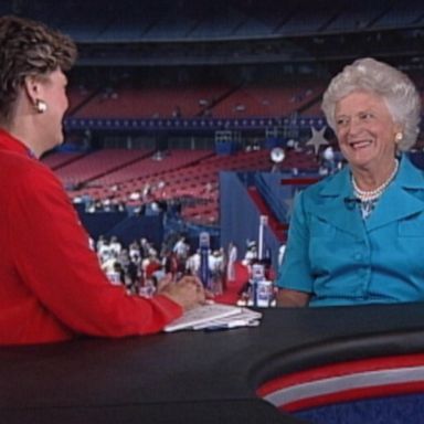 At the Republican National Convention, Bush contrasts her role as First Lady to the potential Hillary Clinton.