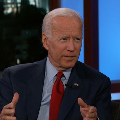 PHOTO: Appearing Wednesday night on "Jimmy Kimmel Live," former Vice President Joe Biden weighed in on President Donald Trump's call with Ukraine's Volodymyr Zelenskiy.