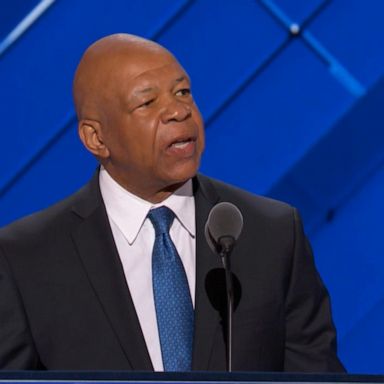 In his speech supporting presidential candidate Hillary Clinton, Cummings emphasized unity and equal rights for all.